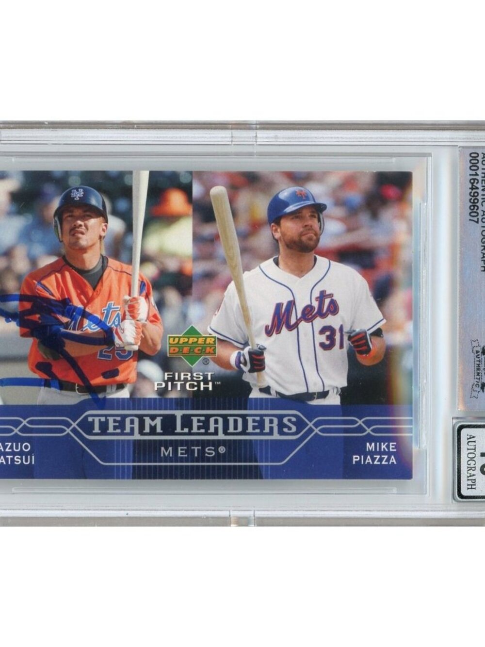 Kazuo Matsui Signed 2005 Upper Deck Team Leaders #279 Mets BAS Slab BGS Auto 10